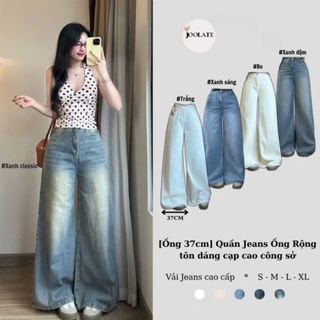 Quần Jeans Ống Rộng Joolate Tôn Dáng Cạp Cao Unisex (Ống 37cm) - Q.Ong371