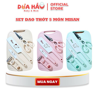 Bộ Dao Thớt Chế Biến- Kitty The Chef Tiện Lợi, An Toàn, Đảm Bảo, Xinh Xắn Cho Nhà Bếp