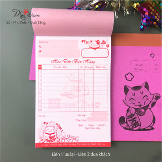 Hoá đơn KITTY - HOA SEN - Mèo Thần Tài - Totoro 2 liên loại TO (Tự in xuống)