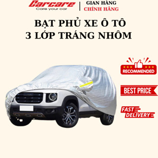 Bạt phủ xe ô tô cao cấp - Bạt phủ ô tô 3 lớp tráng nhôm