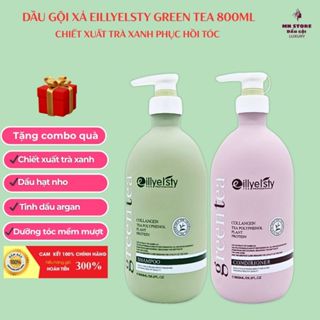  Dầu Gội Xả Eillyelsty Green Tea 800ml - Chiết Xuất Trà Xanh Phục Hồi Tóc | Mn Store 