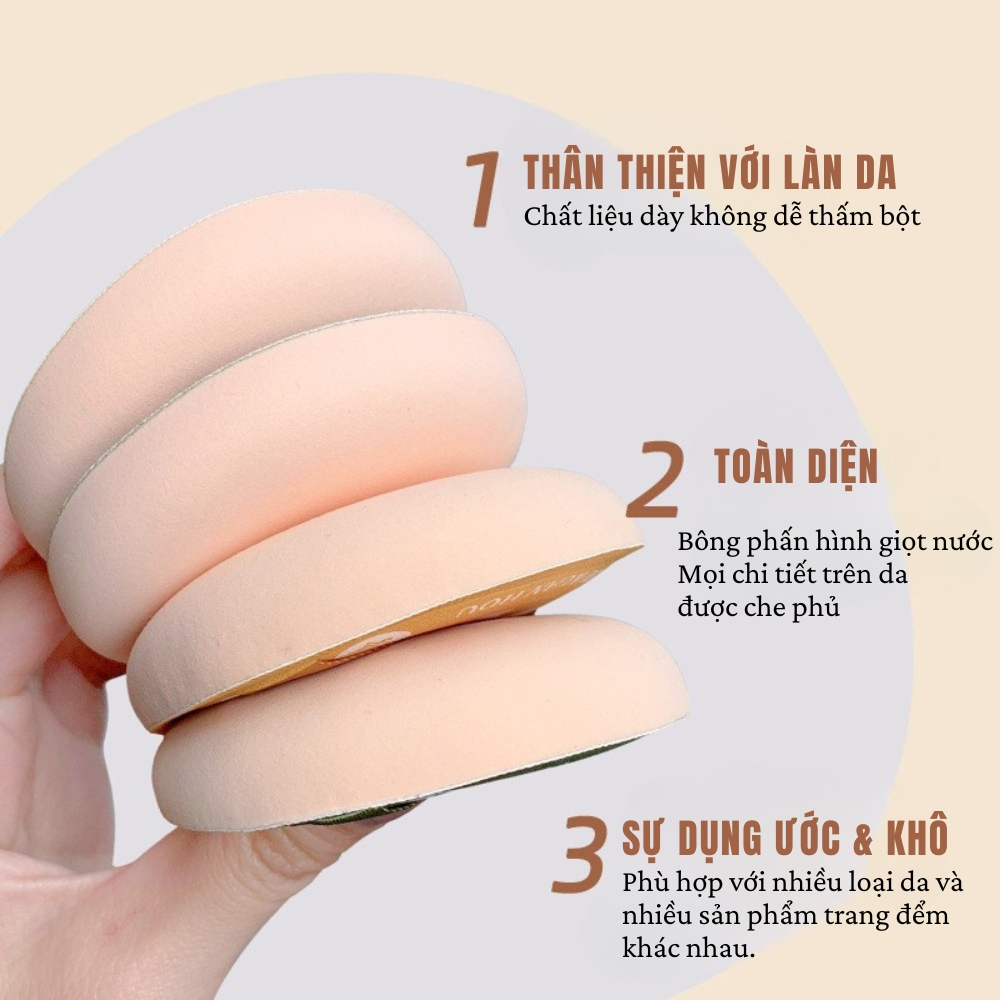 Ảnh 3 của Mút xốp trang điểm BEABIAI mút tán phấn, kem nền mềm mại, cao cấp