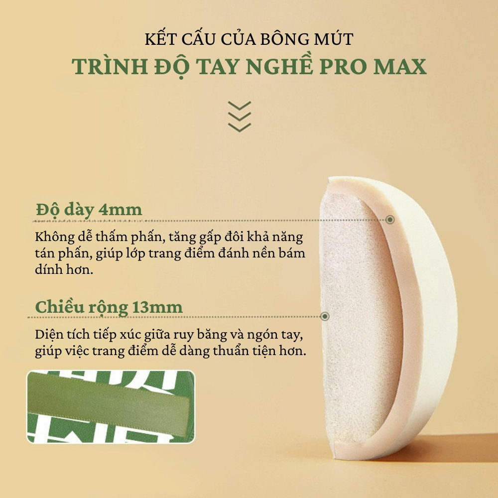 Ảnh 4 của Mút xốp trang điểm BEABIAI mút tán phấn, kem nền mềm mại, cao cấp