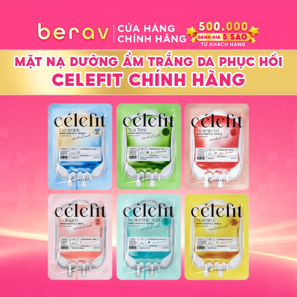 Combo 10 Mặt Nạ Cấp Ẩm, Dưỡng Da Celefit Essential Mask 23gx10