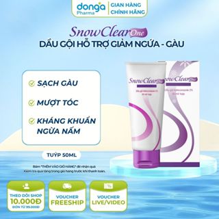 Dầu gội làm sạch gàu nấm SnowClear One Tuýp 50ml chiết xuất dầu dừa hỗ trợ làm mềm tóc