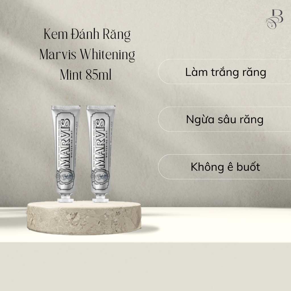 Kem đánh trắng răng MARVIS Cinnamon Mint | Whitening Mint 85ml Kem Đánh Răng Marvis