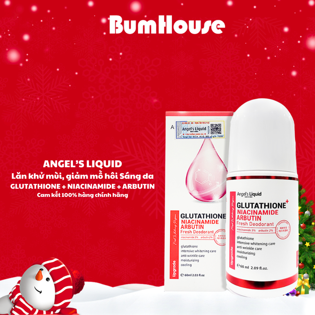 Lăn khử mùi Angel's Liquid Glutathione Fresh-up Whitening Magic Deo Stick Khử Mùi, Giảm Mồ Hồi, Trắn