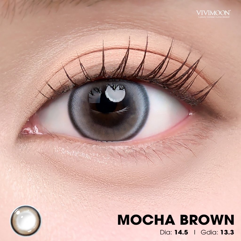 01 Chiếc Kính áp tròng VIVIMOON lens khóa ẩm 1 ngày màu nâu Mocha Brown (Giá 1 bên mắt, x2 để đặt 1 đôi) | BigBuy360 - bigbuy360.vn
