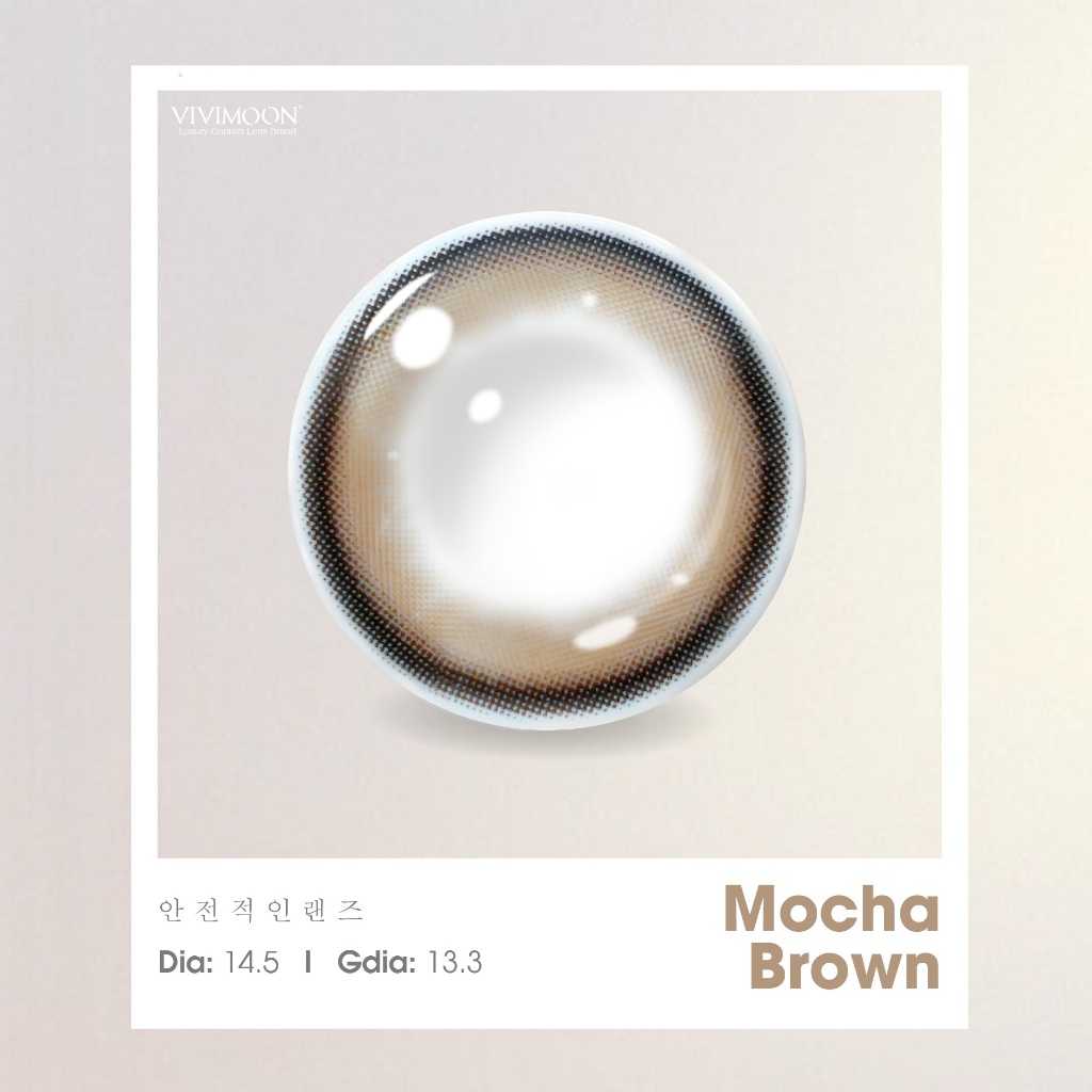 01 Chiếc Kính áp tròng VIVIMOON lens khóa ẩm 1 ngày màu nâu Mocha Brown (Giá 1 bên mắt, x2 để đặt 1 đôi) | BigBuy360 - bigbuy360.vn