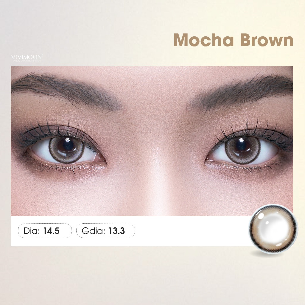 01 Chiếc Kính áp tròng VIVIMOON lens khóa ẩm 1 ngày màu nâu Mocha Brown (Giá 1 bên mắt, x2 để đặt 1 đôi) | BigBuy360 - bigbuy360.vn