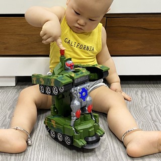  Xe Tăng Biến Hình RoBot Tự Động Có Đèn Nhạc- Đồ Chơi Thông Minh Cho Bé B66  