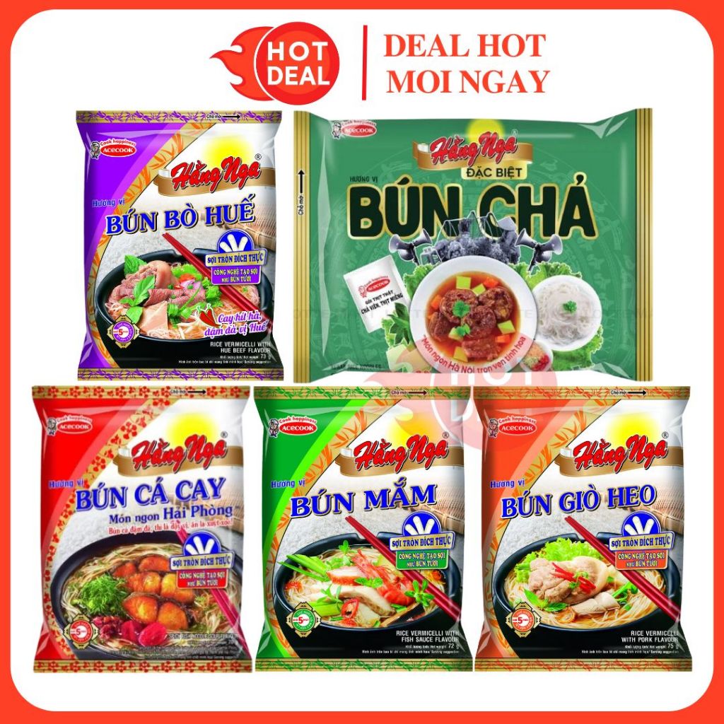 [MỚI NHẤT] Bún Bò Huế/Bún Mắm/Bún Giò Heo/Bún Cá Cay/Bún Chả/Bún Mắm Hằng nga ACECOOK Đủ Vị