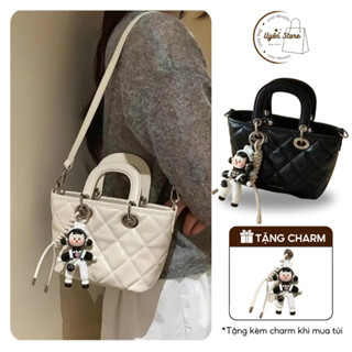  Túi xách tay nữ ChiO giỏ xách kèm dây đeo chéo và charm gấu form đẹp size 20 - DK181 