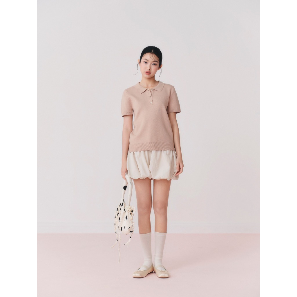 Áo len cổ polo nút cài kiểu dễ thương trẻ trung Knit Polo Sweetheart Buttoned phù hợp mọi dịp OLV | BigBuy360 - bigbuy360.vn