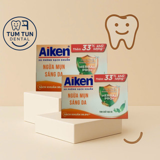 [Tăng 33%] Xà Bông Cục Aiken Kháng Khuẩn 120g – Sạch Khuẩn, Dịu Nhẹ