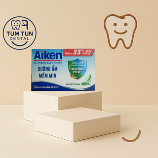 [Tăng 33%] Xà Bông Cục Aiken Kháng Khuẩn 120g – Sạch Khuẩn, Dịu Nhẹ
