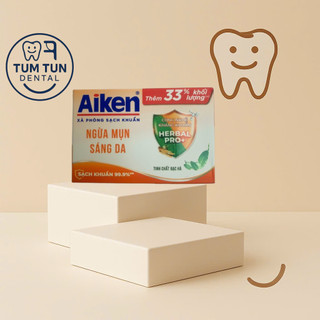 [Tăng 33%] Xà Bông Cục Aiken Kháng Khuẩn 120g – Sạch Khuẩn, Dịu Nhẹ