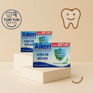 [Tăng 33%] Xà Bông Cục Aiken Kháng Khuẩn 120g – Sạch Khuẩn, Dịu Nhẹ