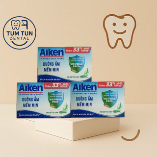 [Tăng 33%] Xà Bông Cục Aiken Kháng Khuẩn 120g – Sạch Khuẩn, Dịu Nhẹ