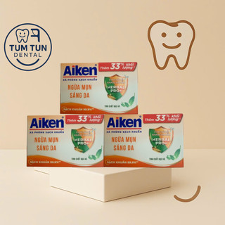 [Tăng 33%] Xà Bông Cục Aiken Kháng Khuẩn 120g – Sạch Khuẩn, Dịu Nhẹ