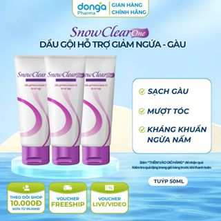 Combo 3 tuýp dầu gội SnowClear One 50ml thành phần dầu dừa bạc hà hỗ trợ làm sạch gàu, không ngứa, giảm tiết bã nhờn