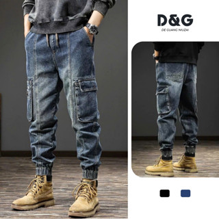 Quần Jogger Túi Hộp Quần Bò Nam Phong Cách Bụi Vải Jean Co Giãn Mặc Thoải Mái [ BGJ - 078 ]