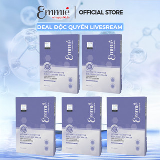 COMBO 5 Hộp 4 Mặt Nạ Tái Tạo Chuyên Sâu Exosome 3% Ultimate Skinvive Biocellulo Mask Emmie by HappySkin 25gx4x5