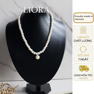 Vòng Cổ Ngọc Trai Nhân Tạo Cao Cấp | Viên Ngọc Trung Tâm Sang Trọng – Phối Áo Dài, Dự Tiệc