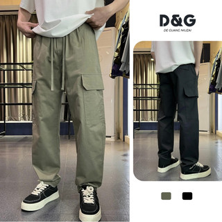  Quần Cargo Pants Nam Quần Kaki Túi Hộp Ống Suông Rộng Chất Liệu Kaki Dày Dặn  KAKI-001  