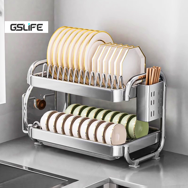 GSlife Kệ để bát đĩa 2/3 tầng inox chống gỉ, dễ vệ sinh, bền bỉ theo năm tháng