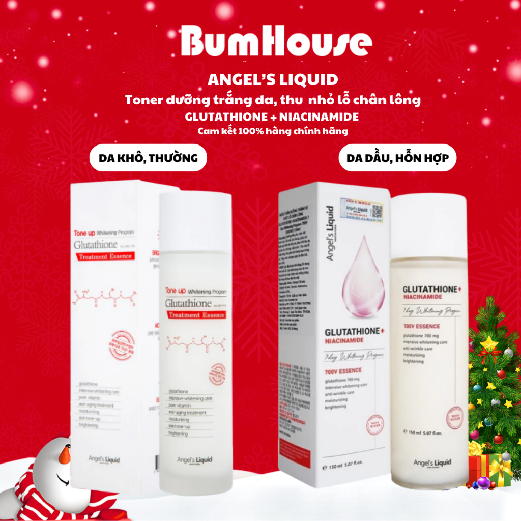 Toner Dưỡng Trắng Angel's Liquid Glutathione + Niacinamide/Glutathione700 7day Whitening Program 150