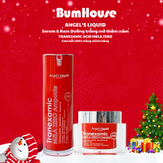 Bộ Sản Phẩm Serum & Kem Dưỡng Cải Thiện Thâm Nám Angel's Liquid Tranexamic Acid Mela Zero 30ml 50ml (đỏ)