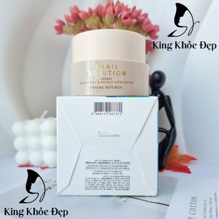 Kem Dưỡng Da Nature Republic Snail Solution Cream Dưỡng Ẩm Làm Mịn Da Ốc Sên Hàn Quốc