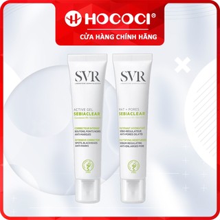  Kem dưỡng SVR Active Gel - SVR Mat + Pores giảm mụn kiềm dầu mờ thâm sáng da 40mL 