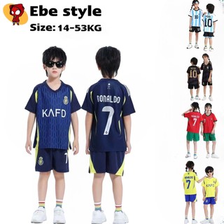 [14-53KG] Bộ cộc tay thể thao cầu thủ cho bé, vải thông hơi mềm mại hàng QC - B164