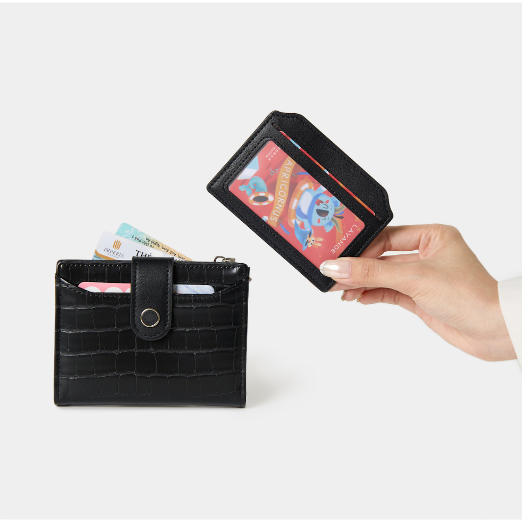 [GIÁ XẢ HÀNG] Ví da sần kèm cardholder SEEME Coco Wallet