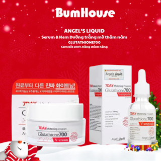  Combo Serum và Kem dưỡng Angel's Liquid Glutathione 700 dưỡng trắng mờ thâm nám dành cho da khô 30ml 50ml 