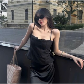  ÁO 2 DÂY LINEN NỮ THIẾT KẾ LƯNG CHUN - CÓ DÂY TĂNG GIẢM 