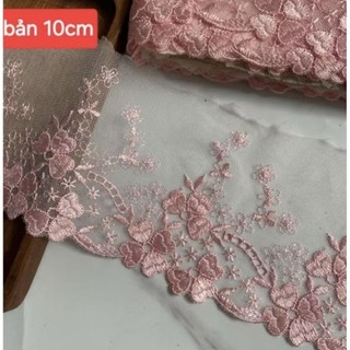 Ren thêu chân trang trí,size 6cm đến 11cm(dây 2 mét)