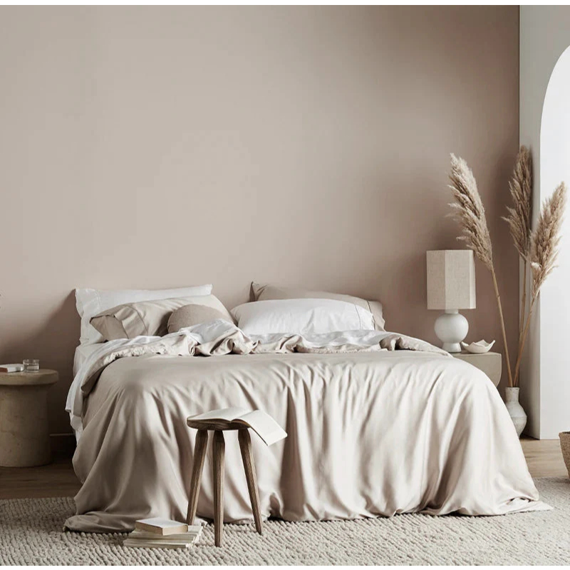 (HỎA TỐC) Bộ Chăn Ga Gối 5 món có sẵn 1m6 đến 1m8 Tencel 60s vải trơn và họa tiết phân phối bởi OCTO