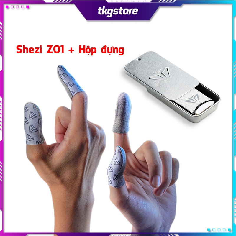 Bao tay chơi game Shezi Z01 tặng hộp đựng kim loại có thể đeo cả mặt trong lẫn ngoài chất liệu sợi bạc siêu dẫn