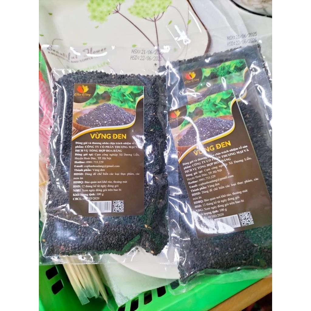 Vừng đen, mè đen, vừng đen đóng gói, mè đen đóng gói 100gr