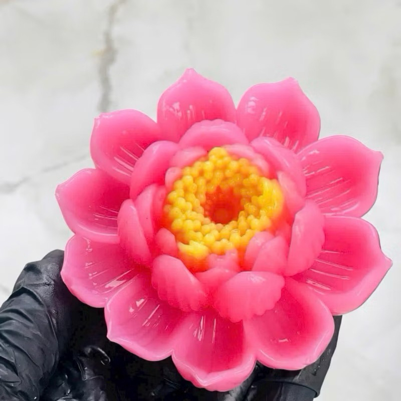 Khuôn silicon hoa sen 9cm mã hs92 khuôn sen