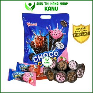   Gói 24 cái  Bánh ốc quế oreo nhân socola & dâu Weisiel 300g 