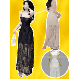 Đầm váy body sang chảnh đầm 2 dây cột dây hoa 3D ren hoa cúp ngực bigsize váy xoè dài dự tiệc cưới đi biển JENY