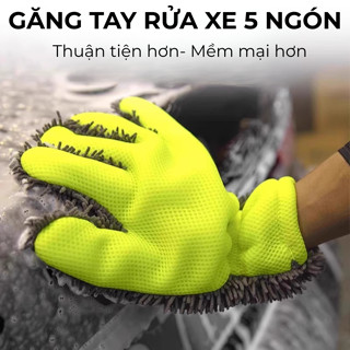  Găng Tay Rửa Ô Tô Xe Máy Bao Tay Rửa Xe San Hô Siêu Bọt Làm Bằng Sợi Microfiber Mềm Mịn Tạo Bọt Nhiều Dụng Cụ Rửa Xe 