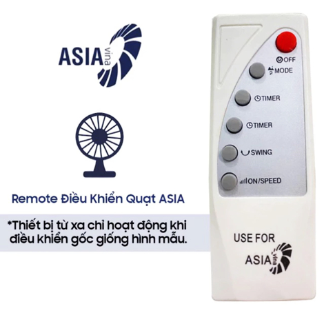 Remote Điều khiển từ xa QUẠT ASIA MÀU TRẮNG L16006, L16012, D16013, D16009, X16002