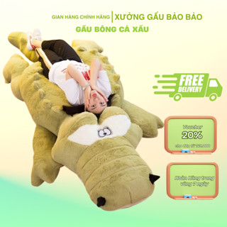 Gấu Bông Cá Sấu Gai 2 Mét thú nhồi bông gấu bông cá sấu lông xù , gấu ôm dài xù