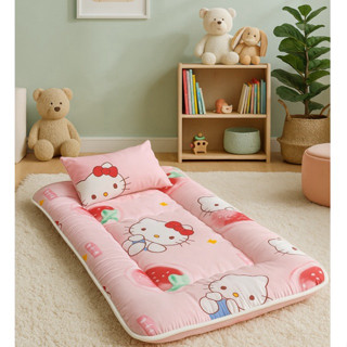 Nệm cho bé sơ sinh mầm non tiểu học đi học, đệm em bé gấp gọn dày 5cm