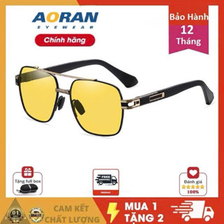  Kính Đi Đêm Bảo Vệ Mắt  A695 Giúp Tầm Nhìn Rõ Nét Tránh Vật Cản Chống Bụi Khi Chạy Xe Tròng Phân Cực Gọng Hợp Kim 